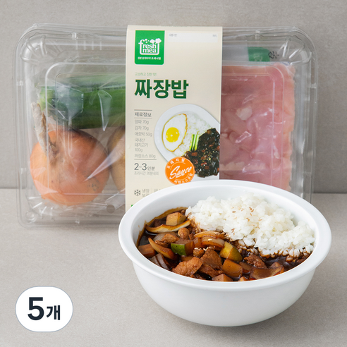 프레시밀 짜장밥 재료, 370g, 5개