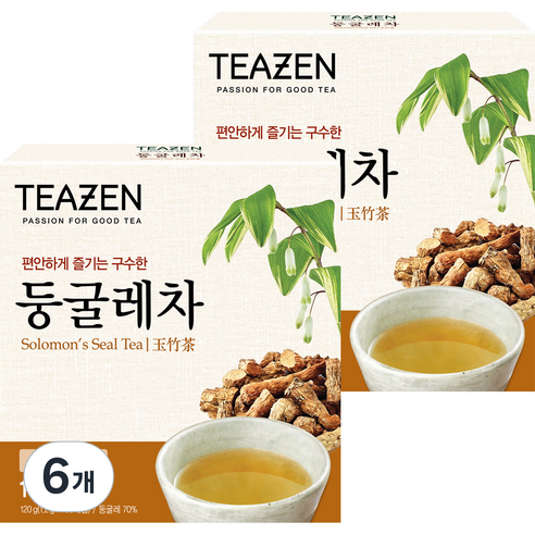 티젠 둥굴레차, 1.2g, 100개입, 6개