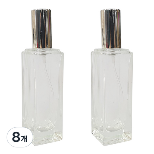 ABM 유리 향수공병 30ml, 실버 + 투명, 8개