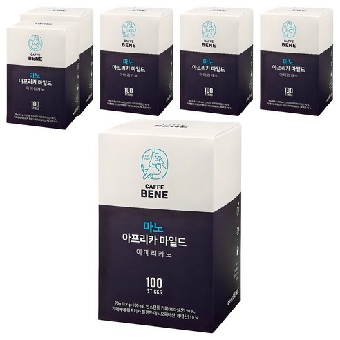 카페베네 마노 아프리카 마일드, 900mg, 100개입, 6개