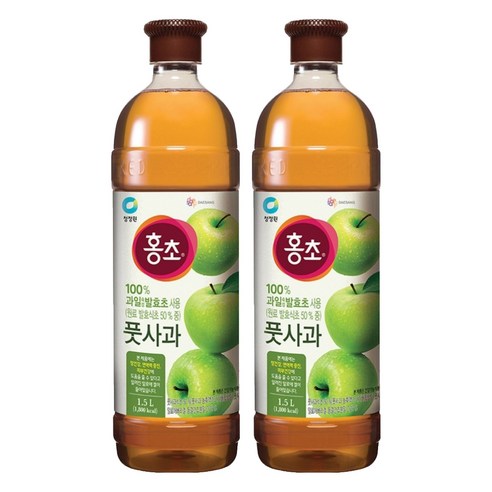 청정원 홍초 풋사과, 1.5L, 2개