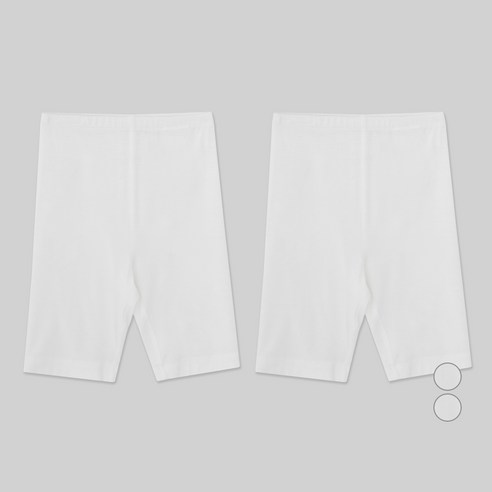 롤리트리 아동용 찰랑 레이온 스판 5부 레깅스 2p 세트