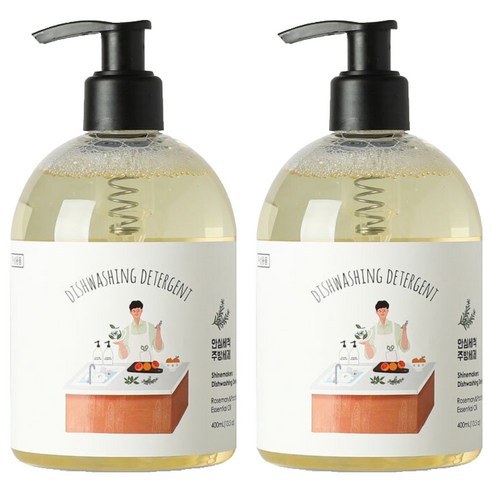 샤인메이커스 로즈마리 & 패출리 1종 안심세척 주방세제, 400ml, 2개