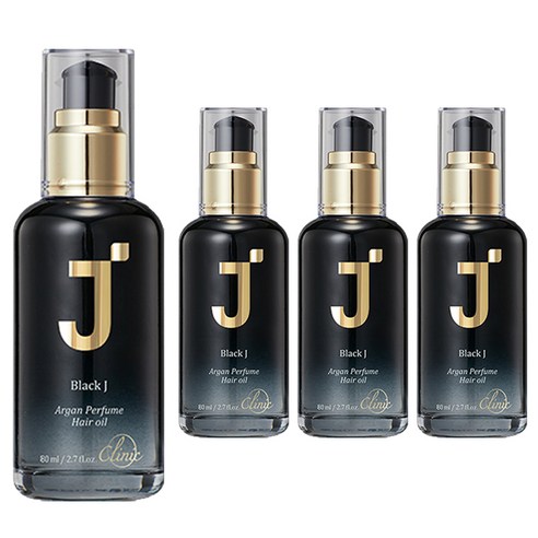 제이숲 블랙제이 아르간 퍼퓸 헤어 오일 헤어오일, 4개, 80ml