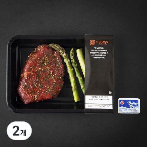 다맛나go 국내산 소고기 시즈닝 서로인 스테이크 (냉장), 2개, 220g