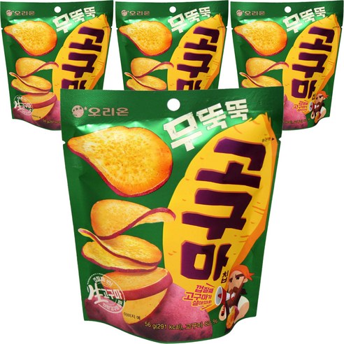 오리온 무뚝뚝 고구마칩, 56g, 4개
