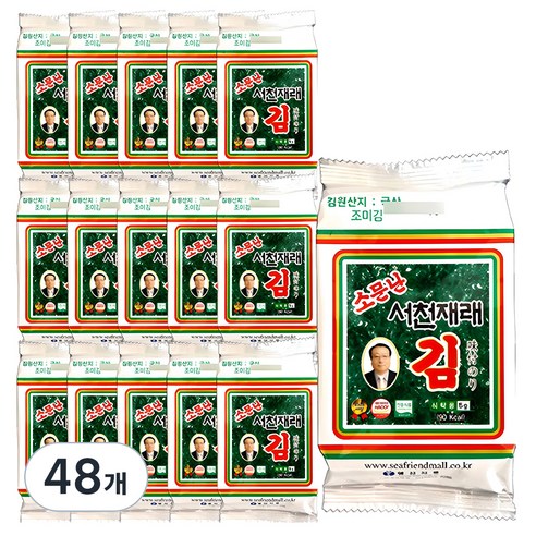 바다친구 소문난 서천 재래 식탁김, 15g, 48개