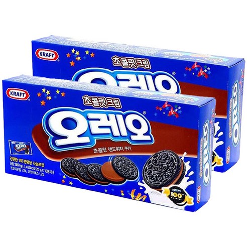 크래프트 오레오 초콜릿 크림 쿠키, 300g, 2개