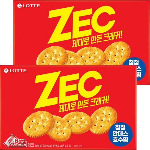 롯데제과 제크오리지날, 300g, 2개