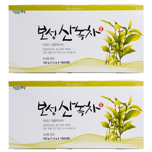 녹차수도보성 보성 산 녹차 티백, 1.2g, 100개입, 2개