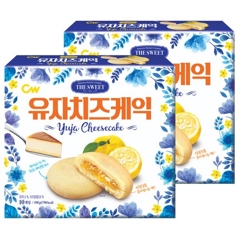 청우식품 유자치즈케익, 190g, 2개