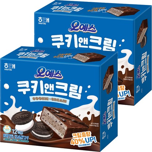 해태제과 오예스 쿠키 앤 크림, 30g, 24개
