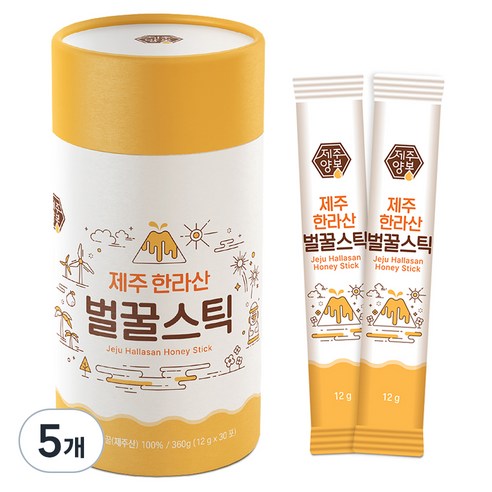 제주 한라산 벌꿀스틱 7호 30p, 360g, 5개
