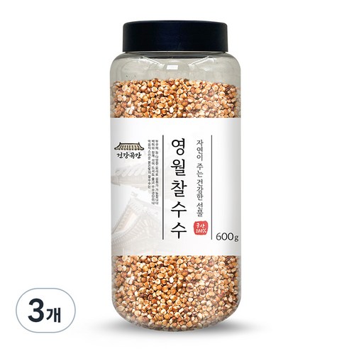 건강곡간 영월 찰수수, 600g, 3개