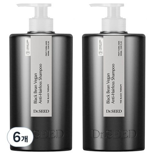 닥터시드 블랙빈 비건 탈모 샴푸, 1000ml, 6개