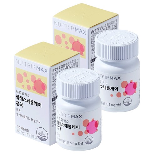 뉴트립 콜레스테롤케어 홍국 500 mg, 30정, 2개