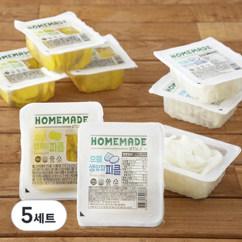 으뜸 생오이피클 100g x 4팩 + 생양파피클 100g x 4팩, 800g, 5세트