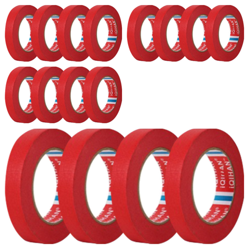다다 칼라 마스킹테이프 빨강 15mm x 20m, 16개
