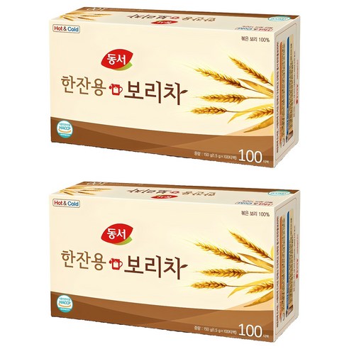 동서 한잔용 보리차, 1.5g, 100개입, 2개