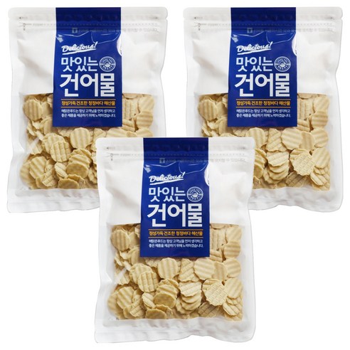 해맑은푸드 꼬마 튀김쥐포, 800g, 3개
