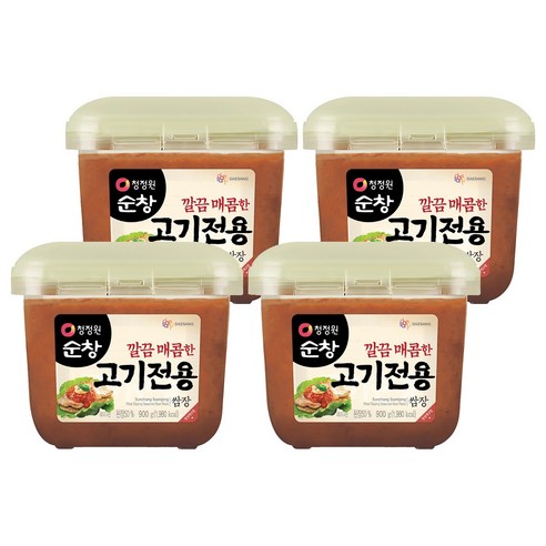 청정원순창 깔끔 매콤한 고기전용 쌈장, 900g, 4개