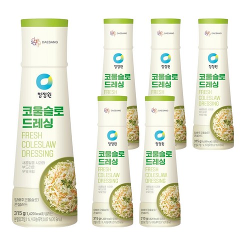 청정원 코울슬로 드레싱, 315g, 6개