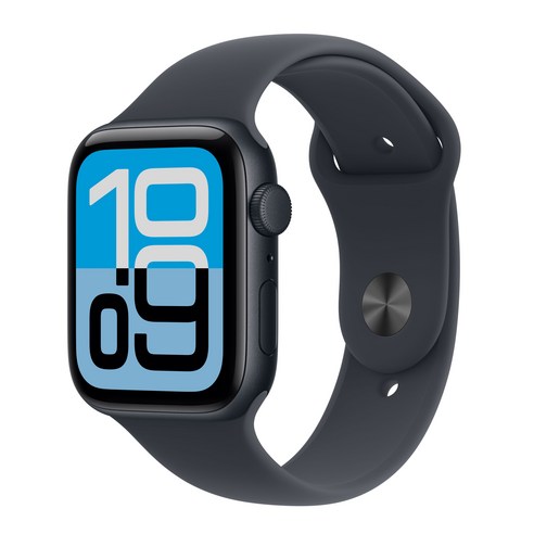 Apple 2025 애플워치 SE3 알루미늄 케이스, 44mm, GPS, 미드나이트, S/M