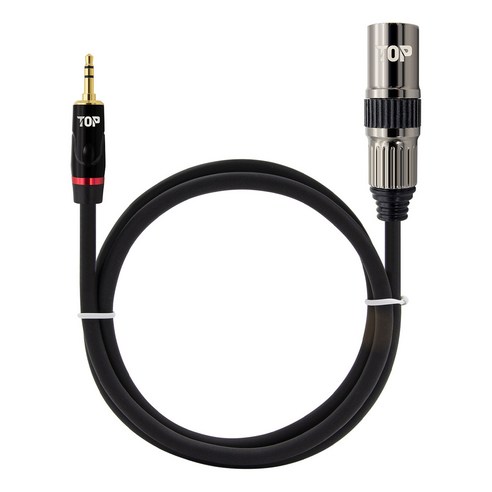 HDTOP 국산 3.5 스테레오 to XLR 수 변환 오디오 케이블, HT-TP255-20M, 혼합색상, 1개
