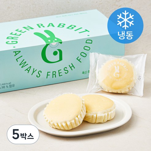 그린래빗 폭신 촉촉 미니 치즈 케이크 (냉동), 420g, 5박스