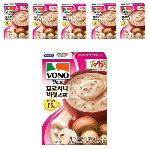 보노 포르치니 버섯 스프, 54g, 6개