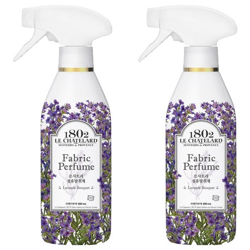 르샤트라1802 섬유탈취제 라벤더부케 본품, 400ml, 2개