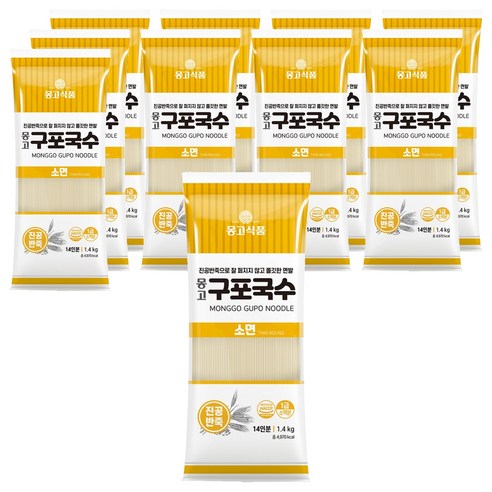 몽고식품 구포국수 소면, 1.4kg, 10개
