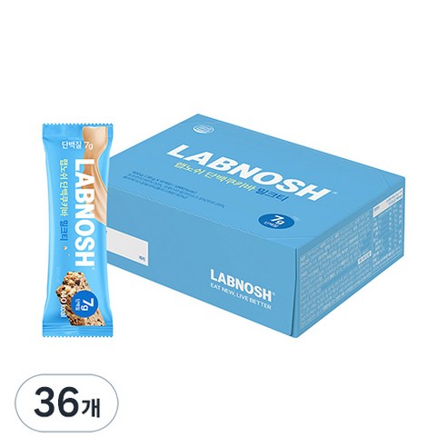 랩노쉬 단백쿠키바 밀크티, 35g, 36개