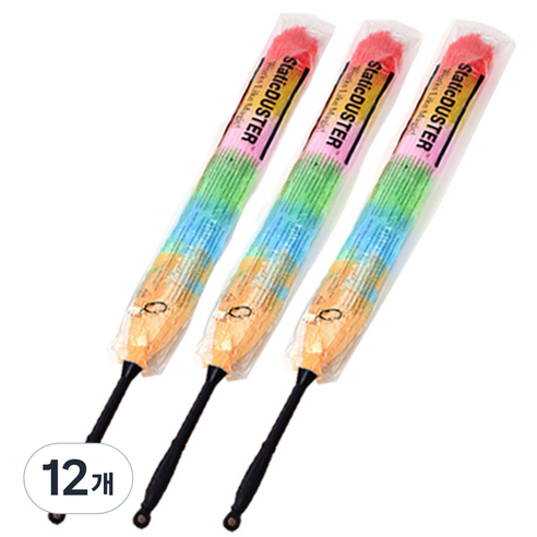 리버그린 무지개 먼지 털이개 특, 블랙, 12개