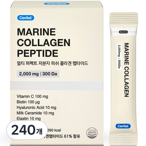 세비톨 멀티 퍼펙트 저분자 피쉬 콜라겐 펩타이드, 99g, 240개