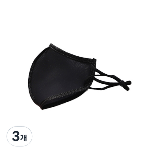 주누하우스 물놀이 워터 마스크 XL, 1개입, 3개, 블랙