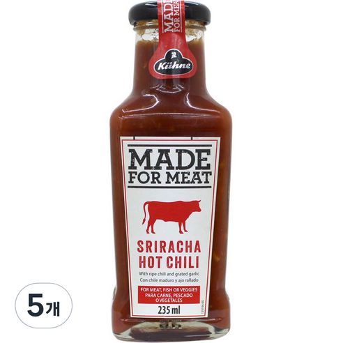퀴네 스리라챠 핫 칠리소스, 235ml, 5개