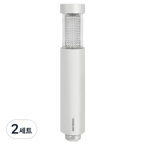 도비도스 여행용 필터 욕실 샤워기 트레블 세트, 화이트, 2세트