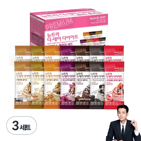 뉴트리디데이 다이어트 쉐이크 해피믹스, 350g, 3세트