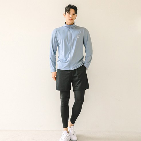 튜브트리 남성용 루즈핏 집업 래쉬가드 상하의 세트 AE8205PL