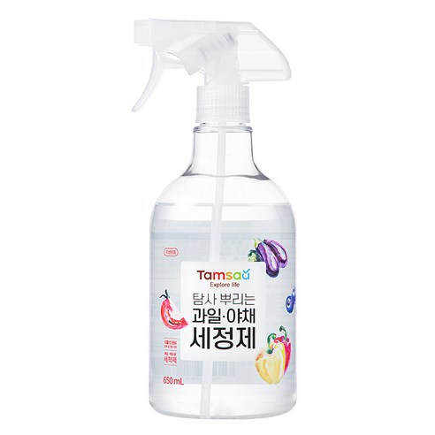 탐사 뿌리는 과일 야채 세정제, 650ml, 6개