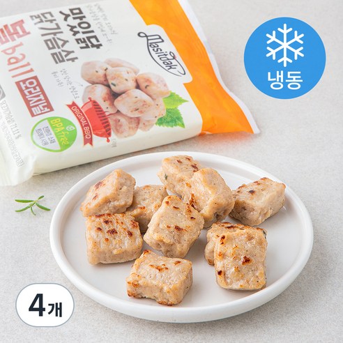 맛있닭 닭가슴살 볼 오리지널 (냉동), 100g, 4개