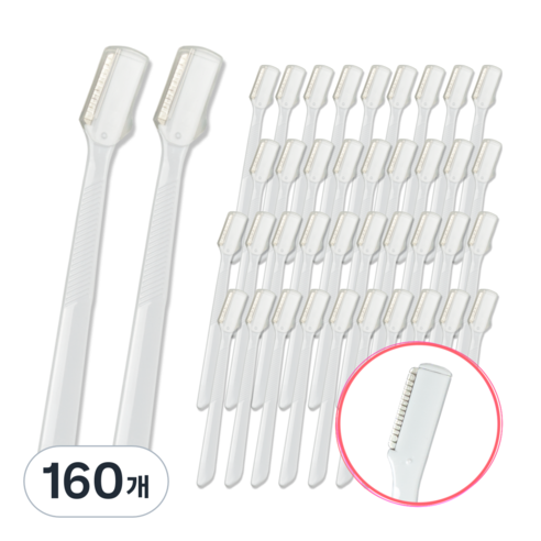 래쉬톡 안전 눈썹칼, 백색, 160개