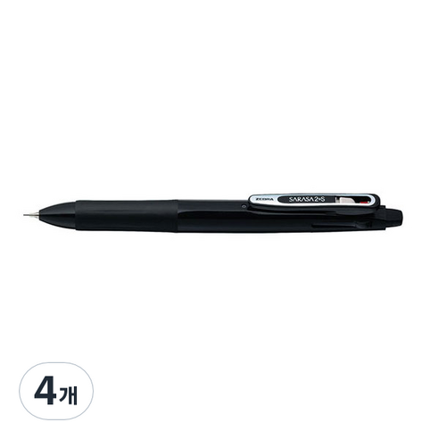 제브라 사라사 멀티펜 2+SB SJ2, 다크블랙, 4개
