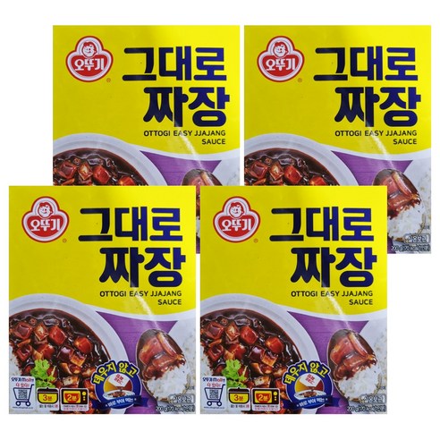 오뚜기 그대로짜장, 200g, 4개