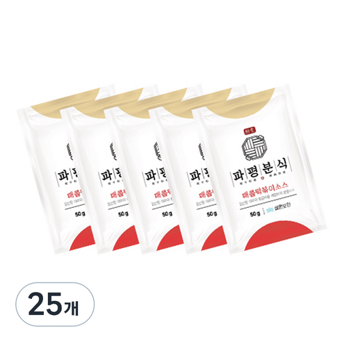 파평분식 떡볶이 소스 분말 매콤한맛, 50g, 25개