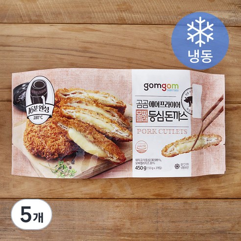 곰곰 에어프라이어 모짜렐라 등심 돈까스 (냉동), 450g, 5개
