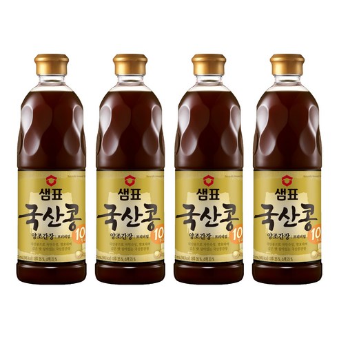샘표 국산콩 양조간장, 860ml, 4개