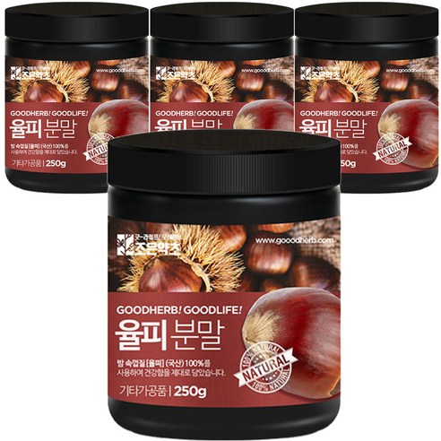 조은약초 율피분말, 4개, 250g