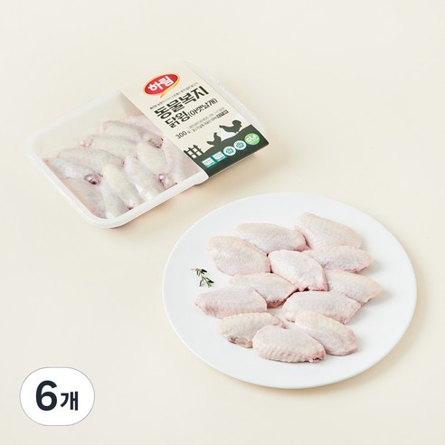 하림 동물복지 닭윙 아랫날개 (냉장), 300g, 6개